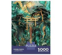 Rompecabezas De 1000 Piezas para Adultos Jade Mountain Torii Path Rompecabezas para Adultos Juegos Familiares Regalo De Cumpleaños Cumpleaños Y Navidad 38x26cm/1000pcs