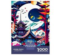 Rompecabezas De 1000 Piezas para Adultos Japan Temple Abstract Rompecabezas para Adultos Juegos Familiares Desafío Difícil para Cumpleaños, Navidad 52x38cm/1000pcs