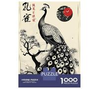 Rompecabezas De 1000 Piezas para Adultos Japanese Beautiful Peacock Rompecabezas para Adolescentes Juegos Familiares Difícil Difícil Interacción Entre Padres E Hijos 38x26cm/1000pcs