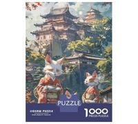 Rompecabezas De 1000 Piezas para Adultos Japanese Cats Anime Asian Rompecabezas para Adultos Juegos Divertidos Una Obra De Arte Oferta como Regalos para Toda La Familia 70x50cm/1000pcs