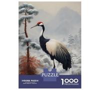 Rompecabezas De 1000 Piezas para Adultos Japanese Crane Rompecabezas para Adultos Juguete Decoración De Pared Difícil Regalo De Cumpleaños, Regalos, 52x38cm/1000pcs