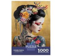 Rompecabezas De 1000 Piezas para Adultos Japanese Geisha Art Print-2 Rompecabezas para Adultos Juego De Ingenio Decoración Difícil Y Desafiante 38x26cm/1000pcs