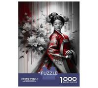 Rompecabezas De 1000 Piezas para Adultos Japanese Geisha Art Print Rompecabezas para Adultos Juego Familiar Decoración De Pared Oferta como Regalos para Toda La Familia 52x38cm/1000pcs