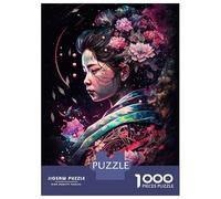 Rompecabezas De 1000 Piezas para Adultos Japanese Geisha Rompecabezas para Adultos Juegos Divertidos Pero Divertidos Y Humorísticos Desafiantes De Completar 38x26cm/1000pcs