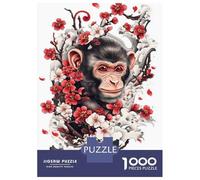 Rompecabezas De 1000 Piezas para Adultos Japanese Monkey Tattoo Rompecabezas Práctico Juego Decoración del Hogar Cumpleaños Y Navidad 38x26cm/1000pcs