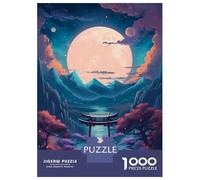 Rompecabezas De 1000 Piezas para Adultos Japanese Moonlight Rompecabezas para Adultos Juegos Familiares Decoración del Hogar Desafío Educativo 38x26cm/1000pcs