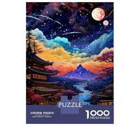 Rompecabezas De 1000 Piezas para Adultos Japanese Night Sky Rompecabezas para Adultos Juegos Familiares Regalo De Cumpleaños Cumpleaños Y Navidad 38x26cm/1000pcs