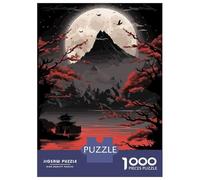 Rompecabezas De 1000 Piezas para Adultos Japanese Red Black Art Rompecabezas para Adultos Juguete Decoración De Pared Difícil Difícil Y Desafío 70x50cm/1000pcs
