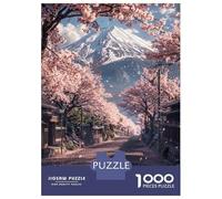Rompecabezas De 1000 Piezas para Adultos Japanese Road Sakura Tree Rompecabezas Juegos Divertidos para La Diversión Familiar Cumpleaños Y Navidad 52x38cm/1000pcs