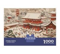 Rompecabezas De 1000 Piezas para Adultos Japanese Temple in Snow Rompecabezas Juguetes Antiestrés Decoración del Hogar Difícil Y Desafiante 70x50cm/1000pcs