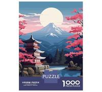 Rompecabezas De 1000 Piezas para Adultos Japanese Temple Landscape Rompecabezas Juego De Ingenio Carrera De Velocidad De Manos Interacción Entre Padres E Hijos 38x26cm/1000pcs