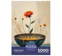 Rompecabezas De 1000 Piezas para Adultos Japanese WABI Sabi Flowers in A Bowl Rompecabezas para Adultos Juego De Ingenio Patrón De Ensamblaje Oferta como Regalo para Toda La Familia 52x38cm/1000pcs