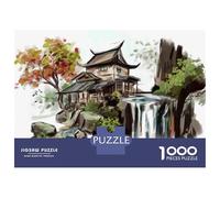 Rompecabezas De 1000 Piezas para Adultos Japanese Waterfall Painting Rompecabezas para Adultos Juegos Relajantes Difícil Oferta Difícil como Regalo para Toda La Familia 70x50cm/1000pcs