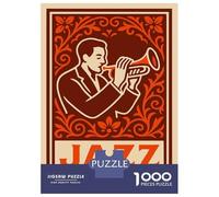 Rompecabezas De 1000 Piezas Para Adultos Jazz Musician Playing Trumpet Vintage Rompecabezas Para Adultos Juguete Decoración De Pared Decoración Del Hogar Interacción Entre Padres E Hijos 38x26cm/1000p