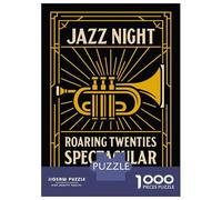 Rompecabezas De 1000 Piezas Para Adultos Jazz Night Roaring Twenties Spectacular Poster Rompecabezas Para Adultos Juego Familiar Vacaciones En Casa Matar El Tiempo Desafiante De Completar 70x50cm/1000
