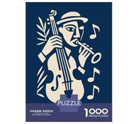 Rompecabezas De 1000 Piezas para Adultos Jazz Rendezvous Festival Poster Rompecabezas para Adultos Juego Familiar Corte De Precisión Cumpleaños Y Navidad 52x38cm/1000pcs