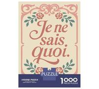 Rompecabezas De 1000 Piezas para Adultos Je Ne SAIS Quoi Text Art Rompecabezas para Adolescentes Juegos Familiares Difícil Difícil Interacción Entre Padres E Hijos 70x50cm/1000pcs