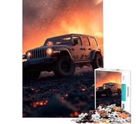 Rompecabezas de 1000 Piezas para Adultos Jeep Rubicon Aventura Todoterreno Juguete Educativo desafío Juego de ingenio Regalo de cumpleaños (tamaño 38x26cm)
