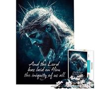 Rompecabezas de 1000 Piezas para Adultos Jesucristo el Cordero de Dios Juegos relajantes para Adultos Que mejoran la Memoria Regalos de cumpleaños y únicos (tamaño 50x75cm)