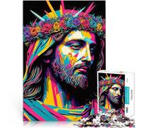 Rompecabezas de 1000 Piezas para Adultos Jesucristo Nos ama Juego desafiante y Juego Familiar Decoración artística del hogar 38x26cm
