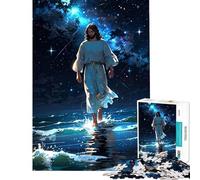 Rompecabezas de 1000 Piezas para Adultos Jesús Caminando sobre el Agua Desafío Educativo Regalos para Mujeres Juego práctico para Mayores de 14 años 38x26cm