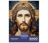 Rompecabezas De 1000 Piezas para Adultos Jesus Christ Mosaic Portrait Rompecabezas para Adultos Juegos Divertidos Una Obra De Arte Oferta como Regalos para Toda La Familia 70x50cm/1000pcs