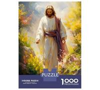 Rompecabezas De 1000 Piezas para Adultos Jesus Christ Watercolor Rompecabezas para Adultos Juegos De Relajación Regalo De Cumpleaños Interacción Entre Padres E Hijos 38x26cm/1000pcs