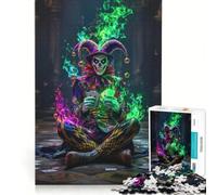 Rompecabezas de 1000 Piezas para Adultos: Joker etéreo con Cartas de Juego, Juego Imposible, desafío difícil, fortalece el Amor Entre Parejas 38x52cm