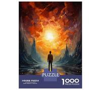 Rompecabezas De 1000 Piezas para Adultos Journey to The Light A Digital Artwork Rompecabezas para Adultos Juego De Ingenio Corte De Precisión Desafiante De Completar 52x38cm/1000pcs