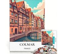 Rompecabezas de 1000 Piezas para Adultos: Joyas Ocultas en Colmar, Juegos Divertidos, interacción Entre Padres e Hijos, Cada Pieza es única 38x26cm