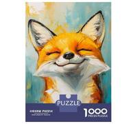Rompecabezas De 1000 Piezas para Adultos Joyful Fox Smile -5 Rompecabezas para Adultos Juegos Relajantes Que Mejoran La Memoria Interacción Entre Padres E Hijos 38x26cm/1000pcs