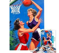Rompecabezas de 1000 Piezas para Adultos Juego de Baloncesto Femenino Juguetes educativos Regalo Ideal para Pasar el Tiempo en casa (tamaño 50x75cm)