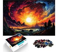 Rompecabezas de 1000 piezas para adultos juego de rompecabezas de paisaje colorido extraño 26x38cm Regalos para amigos y familiares para 14 años