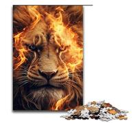 Rompecabezas de 1000 Piezas para Adultos, Juego de Rompecabezas King of The Grassland Lions, decoración Adolescentes de 14 años en adelante, 1000 Piezas