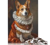 Rompecabezas de 1000 piezas para adultos, juego de rompecabezas para perros Pembroke Welsh Corgis, rompecabezas de papel para familias, rompecabezas de desafío mental, 38 x 26 cm/1000 piezas