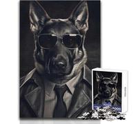 Rompecabezas de 1000 Piezas para Adultos, Juego Educativo de Pastor alemán, Actividades Familiares, Regalos de Amigo Secreto, tamaño 38x26cm