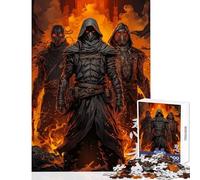 Rompecabezas de 1000 Piezas para Adultos Juego Educativo Silent Shadows Ninja para la diversión Familiar Juguete Educativo Que fomenta el Amor Entre Parejas (52x38cm)