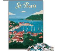 Rompecabezas de 1000 Piezas para Adultos, Juego Familiar de St Barts, antiestrés, desafío difícil, Adecuado para Parejas (50x75cm) 1000 Piezas