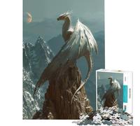 Rompecabezas de 1000 Piezas para Adultos Juego Familiar La Majestad del Dragón a la Luz de la Luna Juguetes adictivos para Cultivar la Paciencia Regalos para Hombres y Mujeres Mejora la Memoria