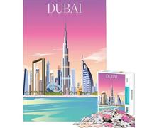 Rompecabezas de 1000 Piezas para Adultos Juego Imposible de Dubái Juguetes adictivos para Cultivar la Paciencia Regalos de cumpleaños para la diversión Familiar tamaño 38x52cm