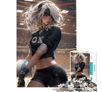 Rompecabezas de 1000 Piezas para Adultos Juego Imposible de Voleibol Femenino Juguete Educativo y Divertido para Mejorar la Memoria (tamaño 50x75cm)