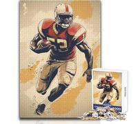 Rompecabezas de 1000 Piezas para Adultos, Jugador de fútbol Americano, Juego Educativo, Actividades Familiares, Regalos de Amigo Secreto, tamaño 38x52cm