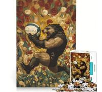 Rompecabezas de 1000 Piezas para Adultos Jugador de Rugby Wolverine Juguete Educativo para Relajarse intelectualmente colección de Artistas Bellas Artes 38x26cm