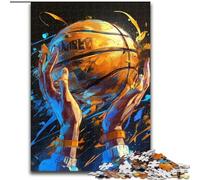 Rompecabezas de 1000 Piezas para Adultos Jugando al Baloncesto Rompecabezas de Madera Juego Interactivo Familiar Apto para Mayores de 14 años Tamaño: 50x75cm