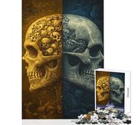 Rompecabezas de 1000 Piezas para Adultos Juguete de Dualidad de la Muerte decoración de Pared Gran Regalo para Juegos Juego Imposible interacción Entre Padres e Hijos tamaño 38x26cm