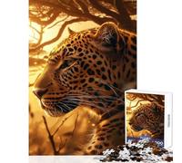 Rompecabezas de 1000 Piezas para Adultos Juguete de Mirada Felina al anochecer decoración de Pared Regalo de Amigo Secreto Juegos relajantes con Piezas de Formas aleatorias Totalmente entrelazadas