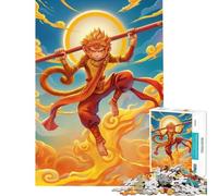 Rompecabezas de 1000 Piezas para Adultos Juguete de Sun Wukong Juego Intelectual Juegos educativos Divertidos y con Humor Regalos de Amigo Invisible (tamaño 50x75cm)
