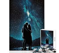 Rompecabezas de 1000 Piezas para Adultos Juguete Educativo Abrazo Estrellado Gran Regalo y Juego práctico con póster a Juego y Hoja de Trivia tamaño 38x52cm