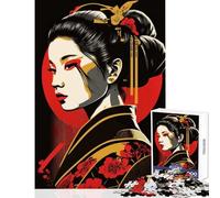 Rompecabezas de 1000 Piezas para Adultos Juguete Educativo de Geisha Pop Regalo de cumpleaños Juegos Divertidos con póster a Juego y Hoja de Trivia tamaño 38x52cm