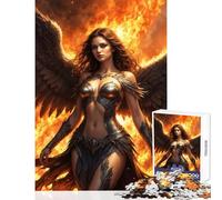 Rompecabezas de 1000 Piezas para Adultos Juguete Educativo Defiant Fallen Angel Regalo de cumpleaños Juegos Divertidos con póster a Juego y Hoja de Trivia tamaño 38x52cm